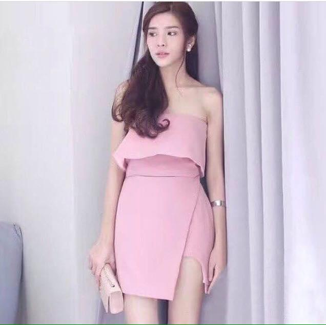 เดรสเกาะอกยางยืดหลัง เดรสเกาะอกยางยืดหลัง