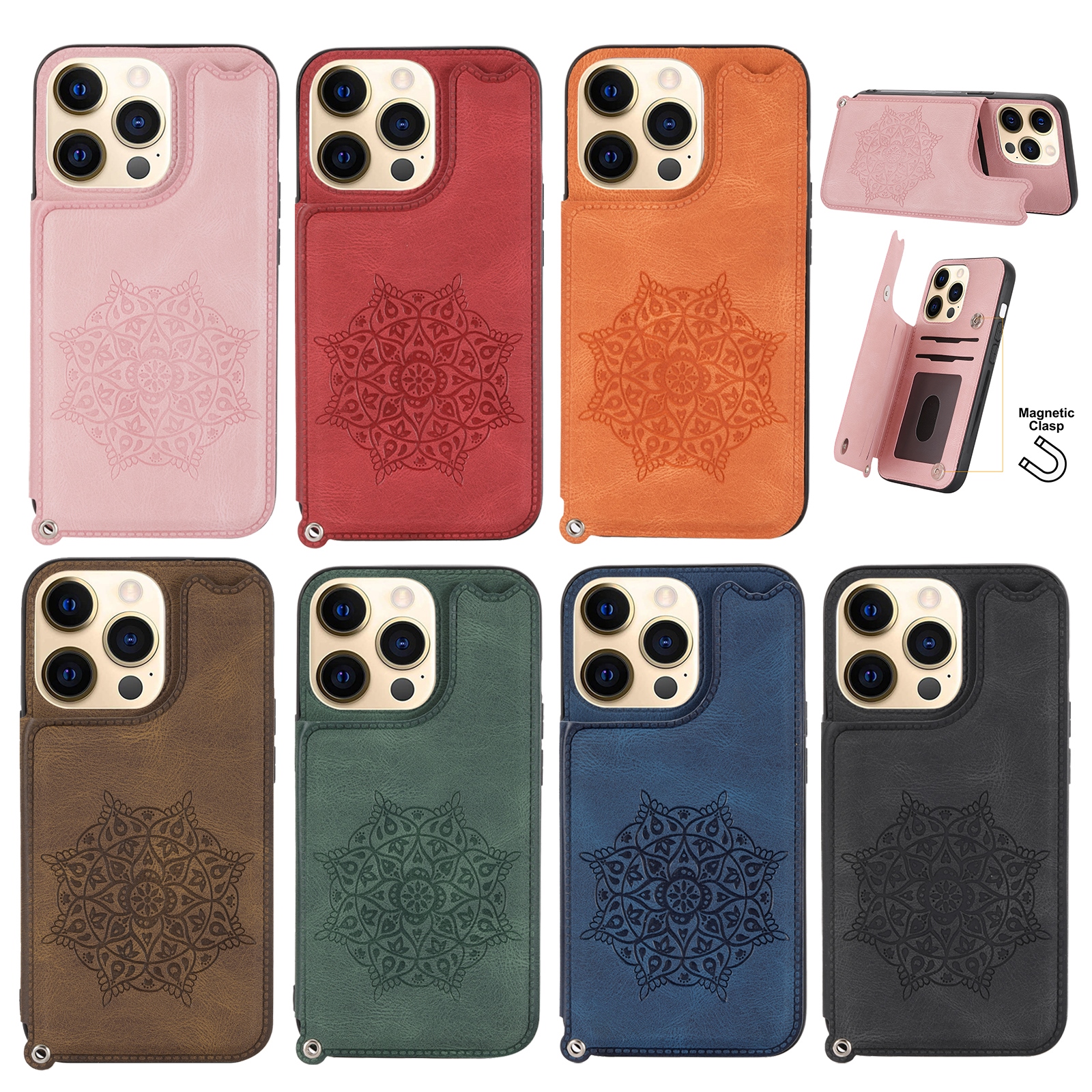 Luxury Leather Flip Case For Iphone 13 12 Mini 11 Pro XS Max XR X 7 8 6