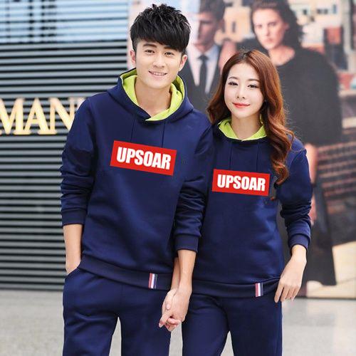 M Fashion เสื้อกันหนาวผู้หญิง เสื้อคลุม แขนยาว มีฮู้ด สกรีนลายด้านหน้า (สีกรม) รุ่น 3111