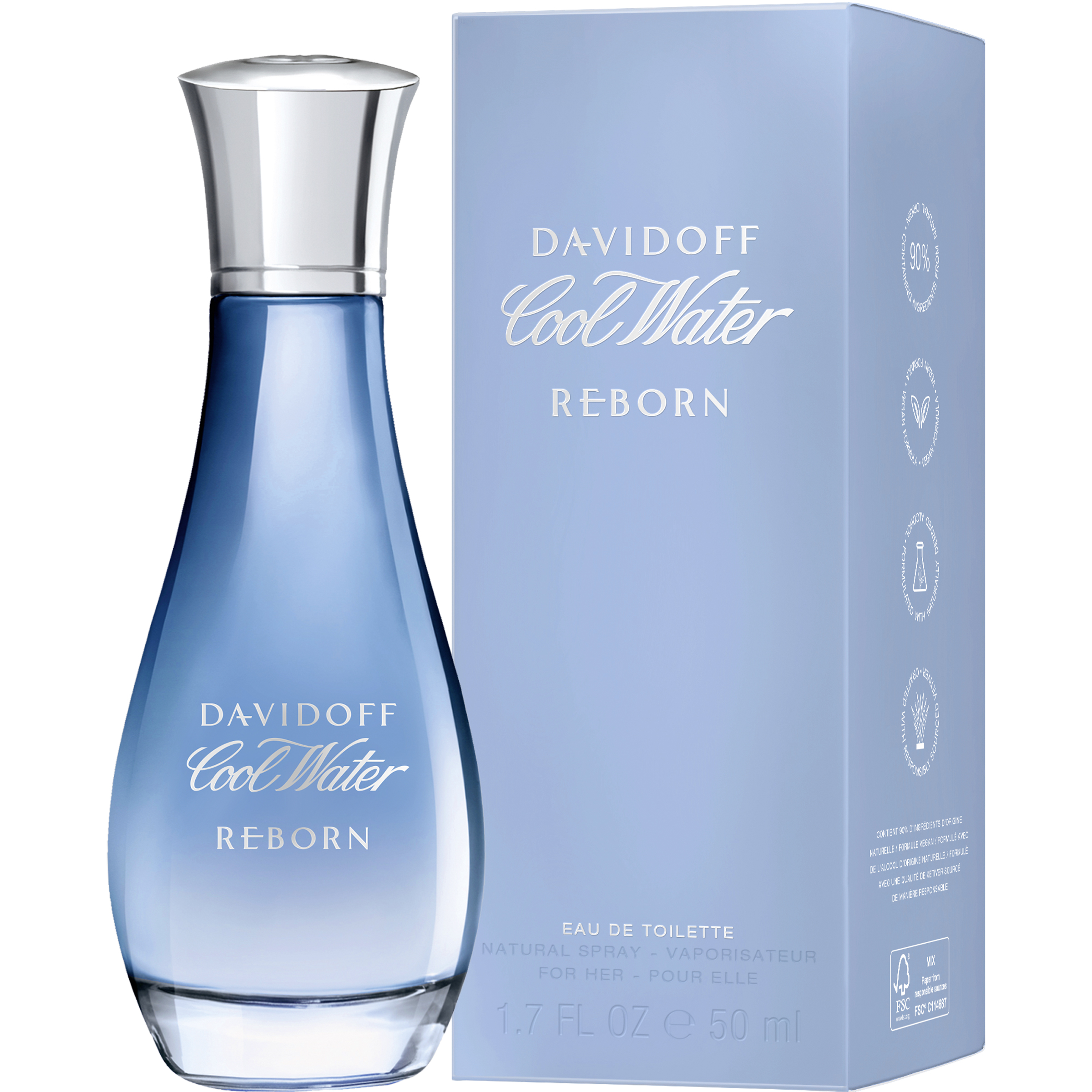 DAVIDOFF COOL WATER REBORN WOMEN EDT 50ml นำหอม Lazada co th