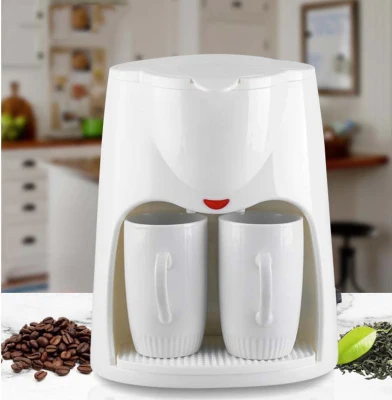 Hot-selling in Taiwan Double Cup American Coffee Maker Household Automatic Mini Small Coffee Brewing Tea