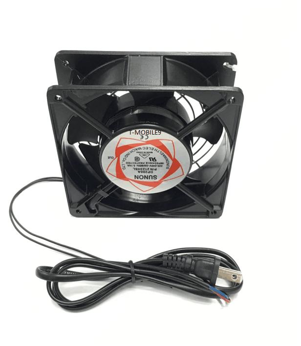 พัดลมระบายความร้อน fan 220-240V และสายไฟสีดำ 1.5 เมตร พร้อมปลั๊กเสียบ พัดลมระบายความร้อน fan 220-240V และสายไฟสีดำ 1.5 เมตร พร้อมปลั๊กเสียบ