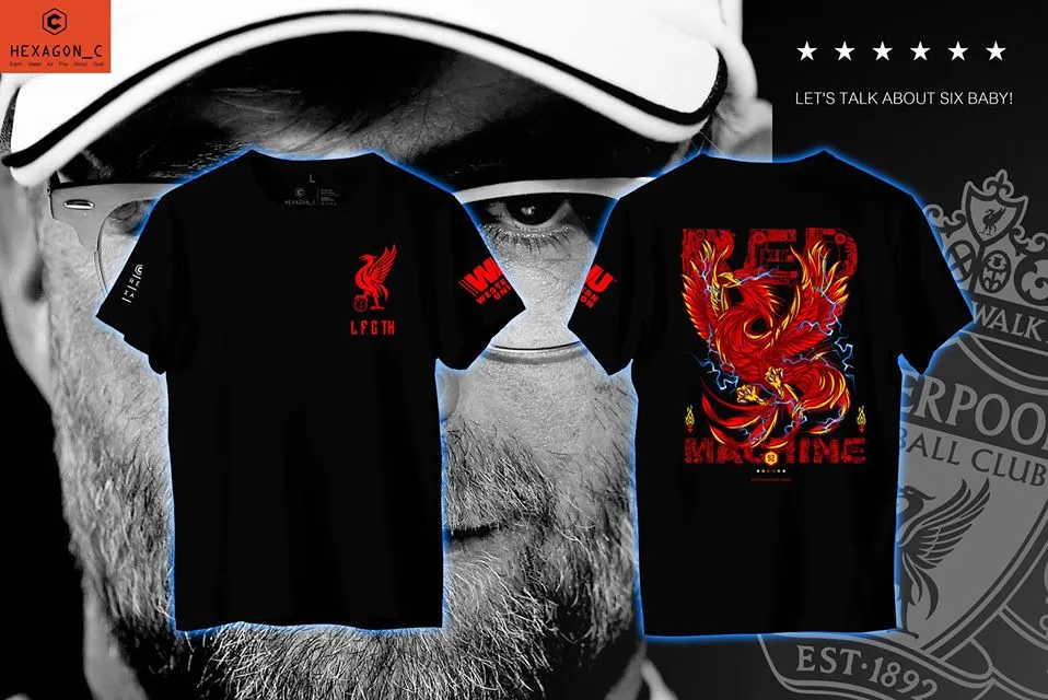 เสื้อยืดผู้ชาย เสื้อยืดคอกลม hexagon c ลาย liverpool ฟีนิคซ์ สำหรับ ชาย หญิง ผ้าCotton USA สีดำ ขาว ขนาด S M L XL XXL 2XL ใส่สบาย เสื้อหายใจได้ By Hexagon c YY2090