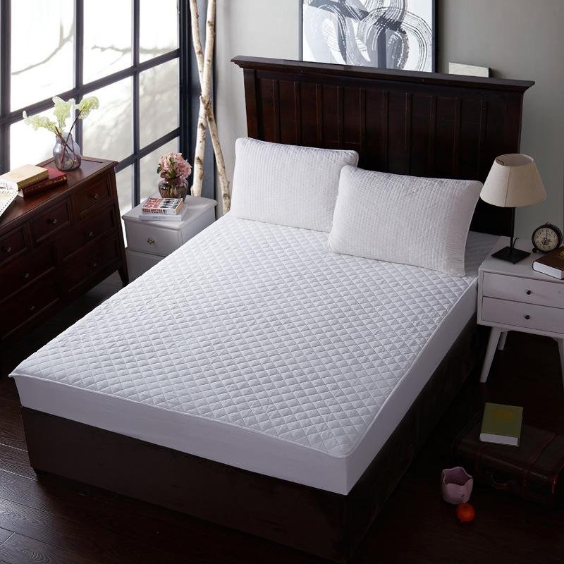 100% ผ้าฝ้ายที่นอนผ้าคลุมเตียงผ้าคลุมเตียงขนาด: 150x200 เซนติเมตร-สีขาว-สนามบินนานาชาติ