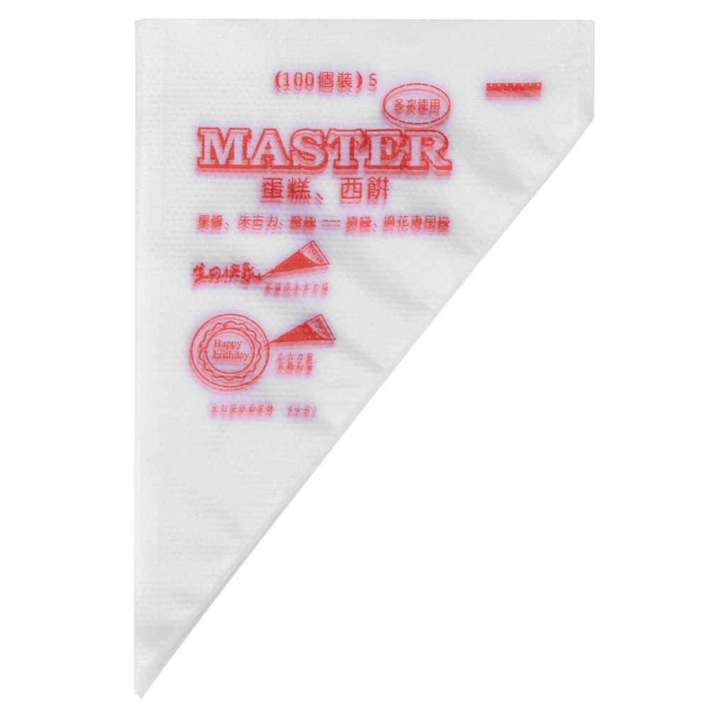 (Enter Our Store All Product Enjoy Free Shipping)100pcs Disposable Piping Bag Icing Nozzle Fondant Cake Decorating Tool(L)