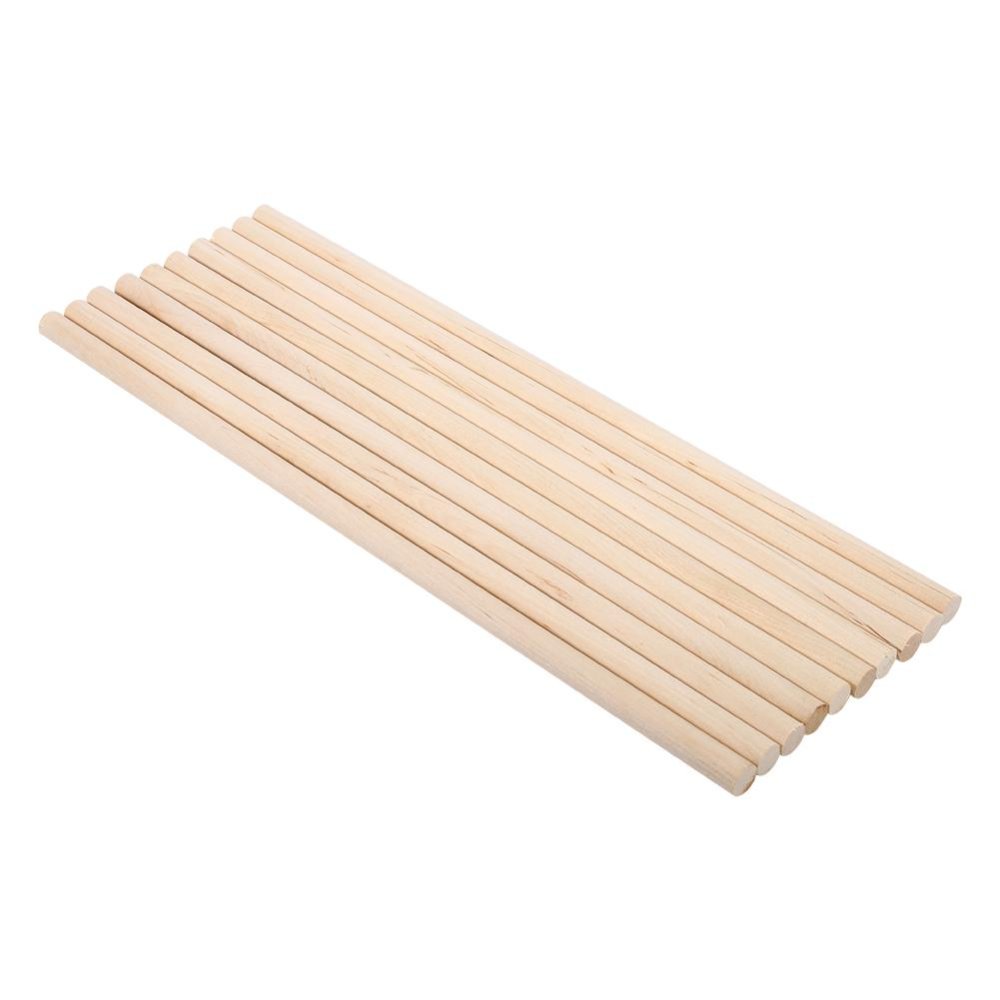 10 ชิ้น DIY ไม้อาร์ตเวิร์ก Sticks Dowels ขั้วโลก Rods หวานต้นไม้ไม้เครื่องมือ 1 เซนติเมตร * 30 เซนติเมตร - INTL