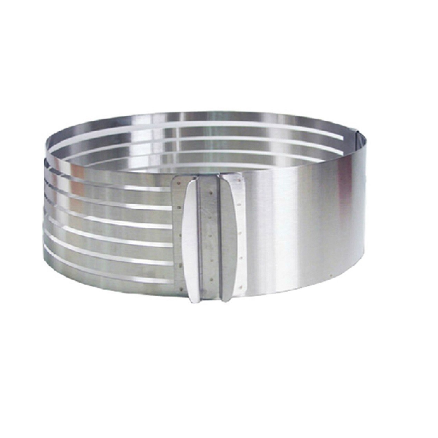 15-20 เซนติเมตรสแตนเลส DIY ปรับ Retractable แหวนวงกลมเค้ก Layered มีดตัดอาหารอบอาหารชุดเครื่องมือชุดแม่พิมพ์มูสส์หั่นสำหรับ Home Kitchen
