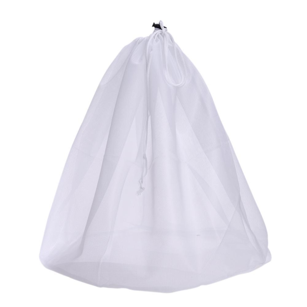 1pc Laundry Bag Clothes Washing Machine Laundry Bra Fine Structure Mesh Bag-(White)L 1pc Laundry Bag Clothes Washing Machine Laundry Bra Fine Structure Mesh Bag-(White)L