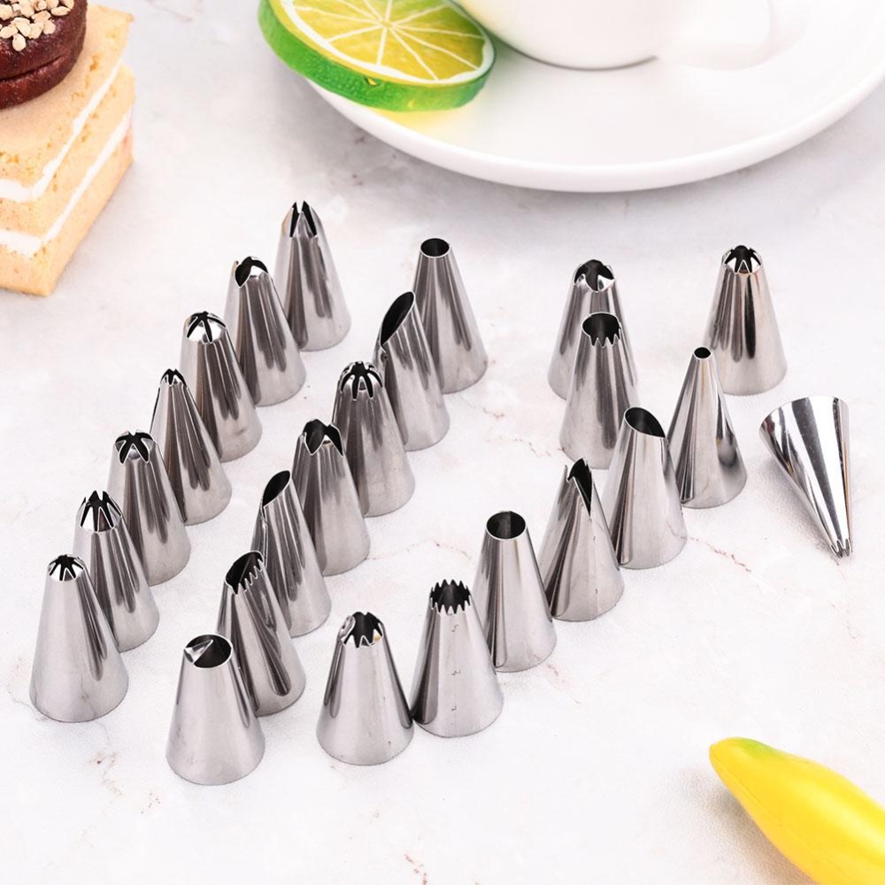 24 ชิ้น/เซ็ตสแตนเลสเค้กรูปแบบการติดตั้งการบีบ Nails - INTL