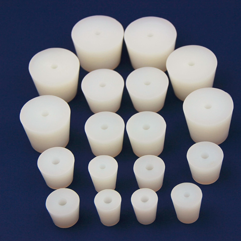 2pcs 5# Silicone Plug With Hole for Airlock Valve Bubbler Brew Wine Food Grade Silicone Rubber Stopper - intl