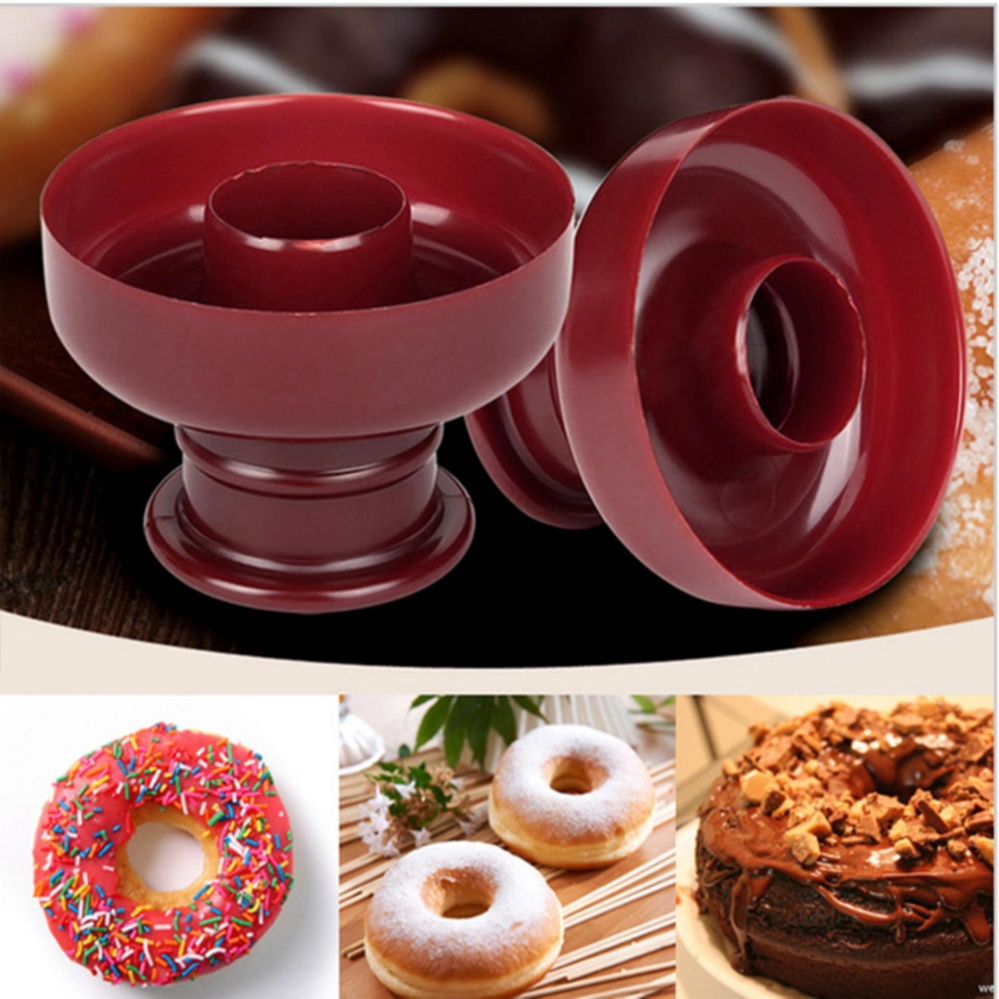 2PCS x Donut Maker Biscuit Mould Cake Mold Bread Dessert Cutter Bakery DIY Baking Tool - intl