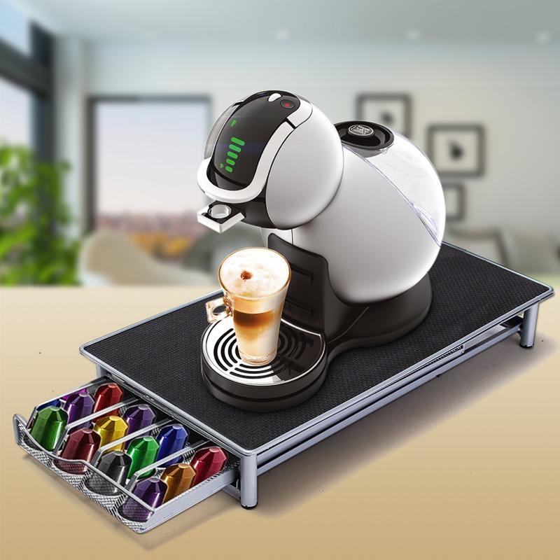 36 แคปซูลกาแฟ POD ชั้นวางของแขวนของลิ้นชัก Stand Organizer สำหรับ Nespresso - INTL