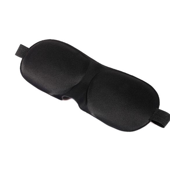 3D Soft Eye Blinder Sleep Mask Sponge Shade Cover Rest Relax Blindfold (Black)