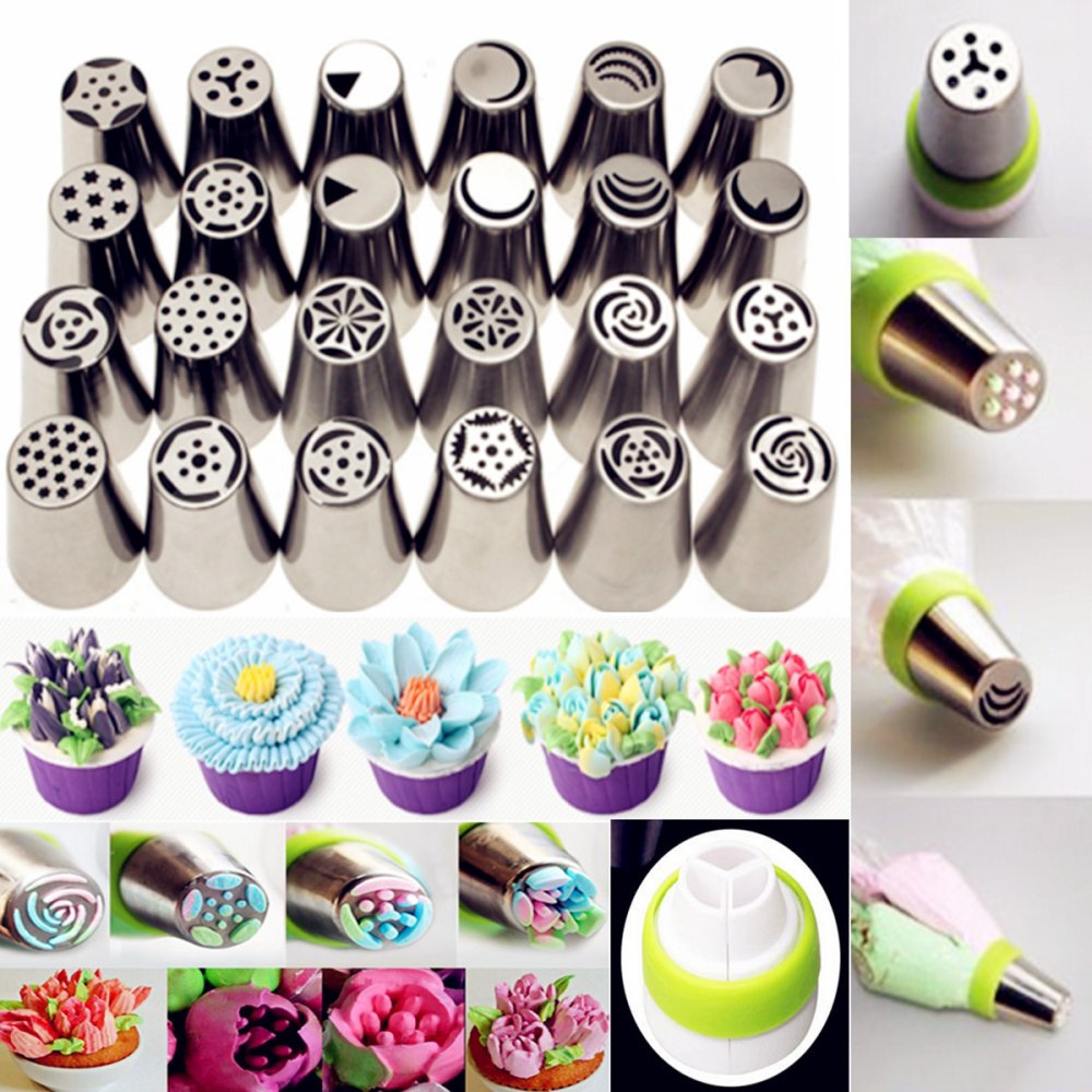 48ชิ้นเค้กไอติมท่อหัวฉีดรัสเซีย Sugarcraft
เครื่องมือตกแต่งขนมเคล็ดลับ
