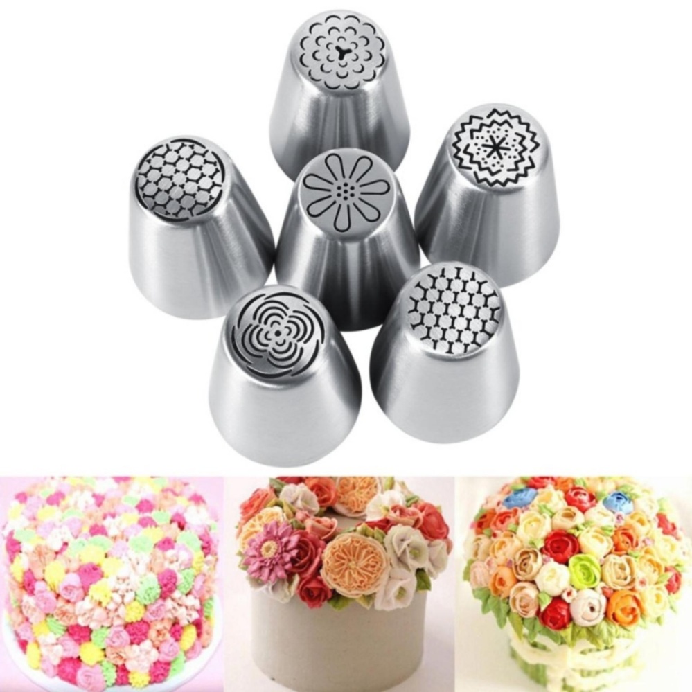epayst 6PCS DIY Stainless Steel Cake Icing Piping Nozzles Baking Tools