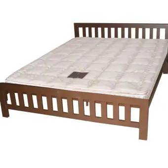 ADDHOME เตียงเหล็กกล่องแข็งแรงพิเศษ พร้อมที่นอนสปริงเสริมท็อป รุ่น Extraขนาด 3.5 ฟุต รุ่น Double-Extra 3.5 (สีน้ำตาล-ทอง)