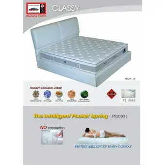 ADDHOME ที่นอนระบบ Pocket Spring เพื่อสุขภาพ ขนาด 5 ฟุต รุ่น Classy-5 (สีเทา)