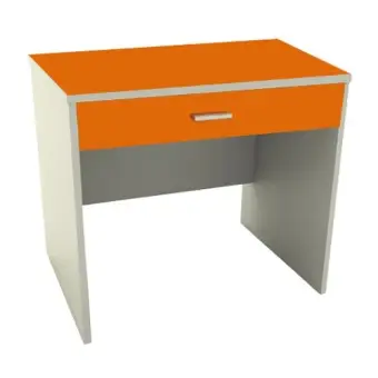 ADHOME โต๊ะทำงาน หน้าท็อป PVC ขนาด 80 ซม. รุ่น Work-80 (สีส้ม)