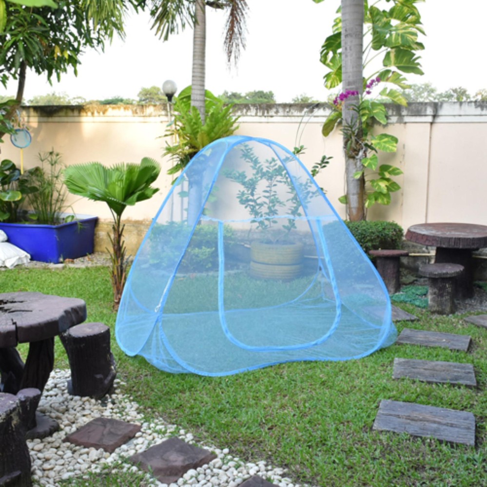 AN&P มุ้งสปริง มุ้งกันยุง เต็นท์ มุ้ง POP UP ขนาด 150x200x150 cm.(5ฟุต)นอนได้2คนสบายๆ