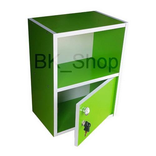 BK_Shop ตู้ไม้1บานกุญแจ รุ่น ตู้ล็อคเกอร์จิ๋ว1บาน(33x24x44cm.)-จัดส่งเป็นแพ็ค