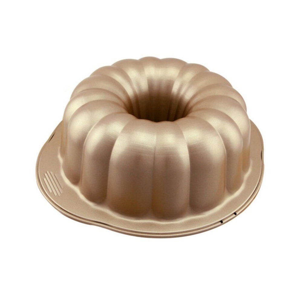 เหล็กคาร์บอน Bundt เค้กแพน, ไม่ติด Bundt กระทะกับมือจับ, 10 นิ้ว - นานาชาติ