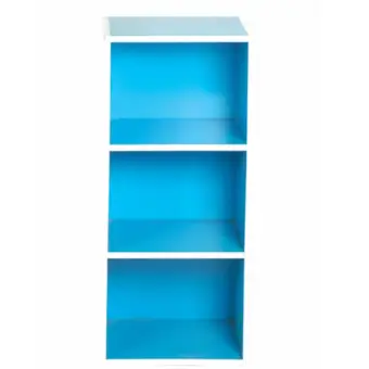 Vliving ชั้นไม้คอนโด3ชั้น เล็ก M-173 (สีฟ้า)