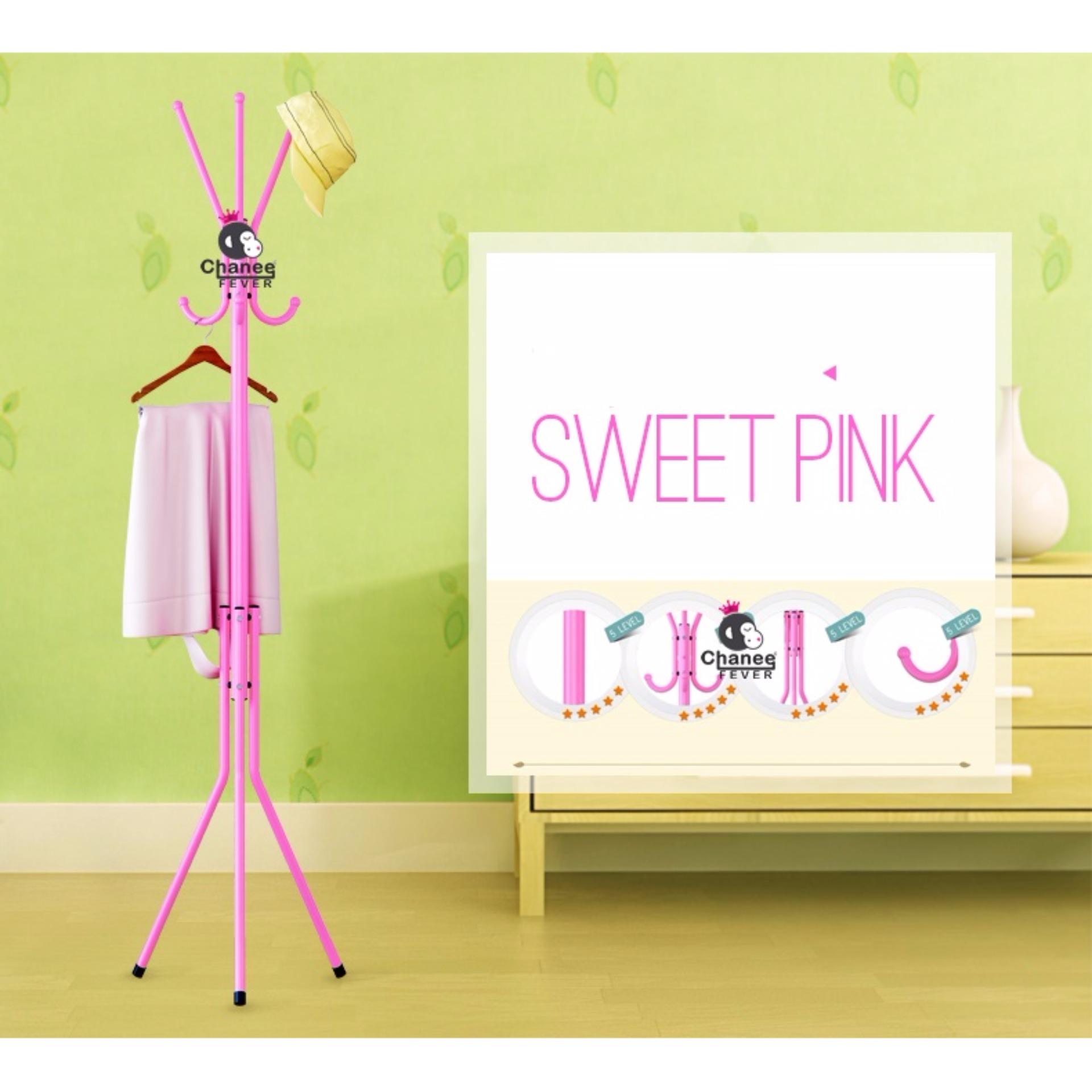 CHANEE Coat Rack Floor Standing ที่แขวนสูท หมวก เสื้อโค้ต กระเป๋าและร่ม - Orange