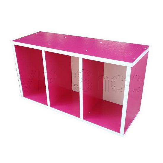 ColorBox3F.(60*22*33cm.) กล่องไม้3ช่องโล่งสำหรับจัดวางตกแต่งเอนกประสงค์