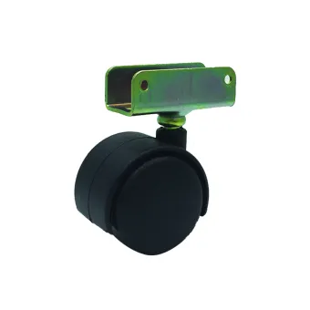 CVN ลูกล้อทรงแบนโต๊ะคอมพิวเตอร์ โต๊ะทำงาน ขนาด 1.5 นิ้ว 16x50 mm / 1ลูก (สีดำ)