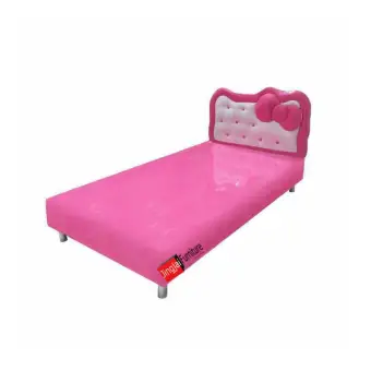 Jingjai3.5 ฟุต เตียงคิตตี้ รุ่น MEOW MEOW PINK BED Single Bed(ส่งกรุงเทพฯและปริมณฑลเท่านั้น)