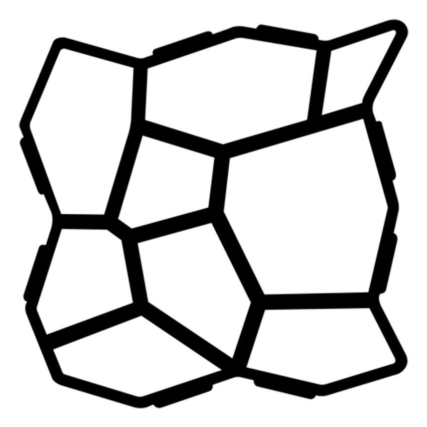 DGarden แบบหล่อปูนทางเดินสวน ลายหิน50x50 (สีดำ)