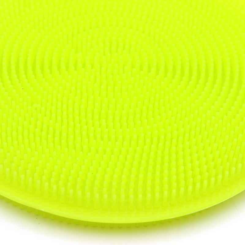 ทนทานซิลิโคนจานล้างฟองน้ำ Scrubber ครัวทำความสะอาดบ้านทำความสะอาด - นานาชาติ