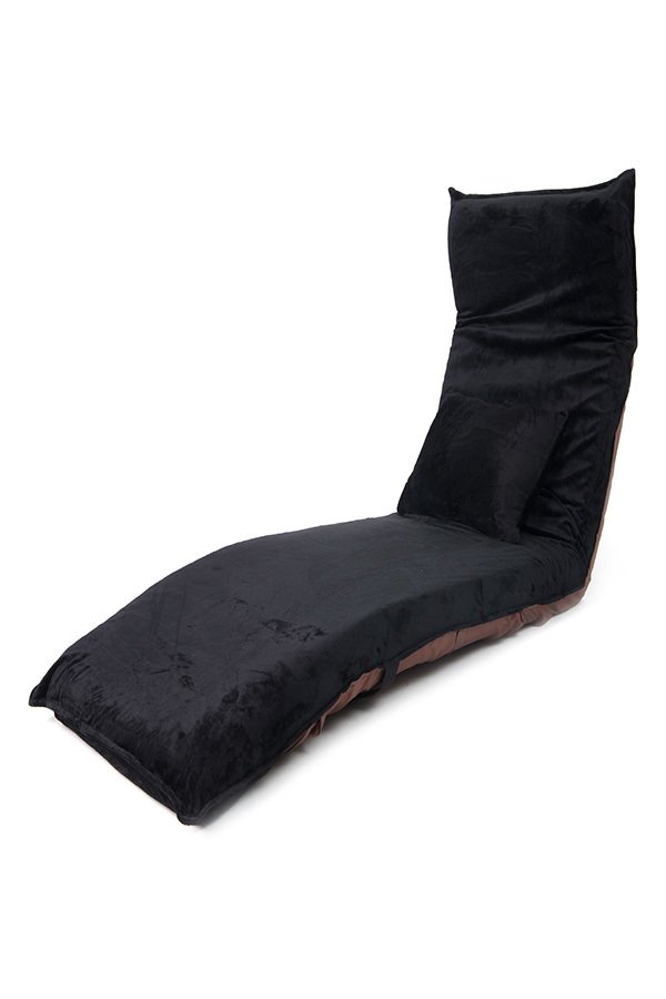 Easy Slim Floor Chair พร้อมหมอนหนุน ปรับระดับได้ (สีน้ำตาลอ่อน)