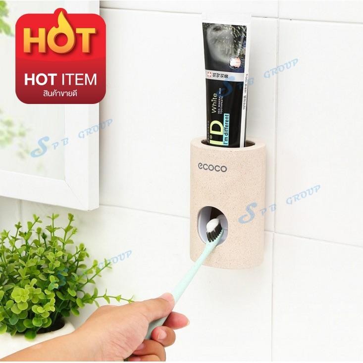 ECOCO ที่บีบหลอดยาสีฟันอัตโนมัติ เครื่องบีบยาสีฟันอัตโนมัติ ไม่ต้องเจาะผนัง แผ่นสติ๊กเกอร์กาวนาโน ติดทน เหนียวแน่น ที่วางหลอดยาสีฟัน ที่ใส่หลอดยาสีฟัน ที่กดหลอดยาสีฟัน ใช้ได้กับทุกขนาด ไม่มีกลิ่นเหม็น ชั้นวางของในห้องน้ำ