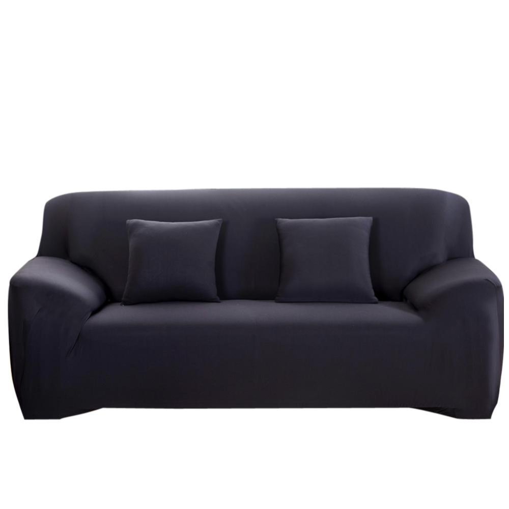 Slipcover Stretchable Pure Color Sofa Cushion Covers (Loveseat Navy Blue) - intl Slipcover Stretchable Pure Color Sofa Cushion Covers (Loveseat Navy Blue) - intl