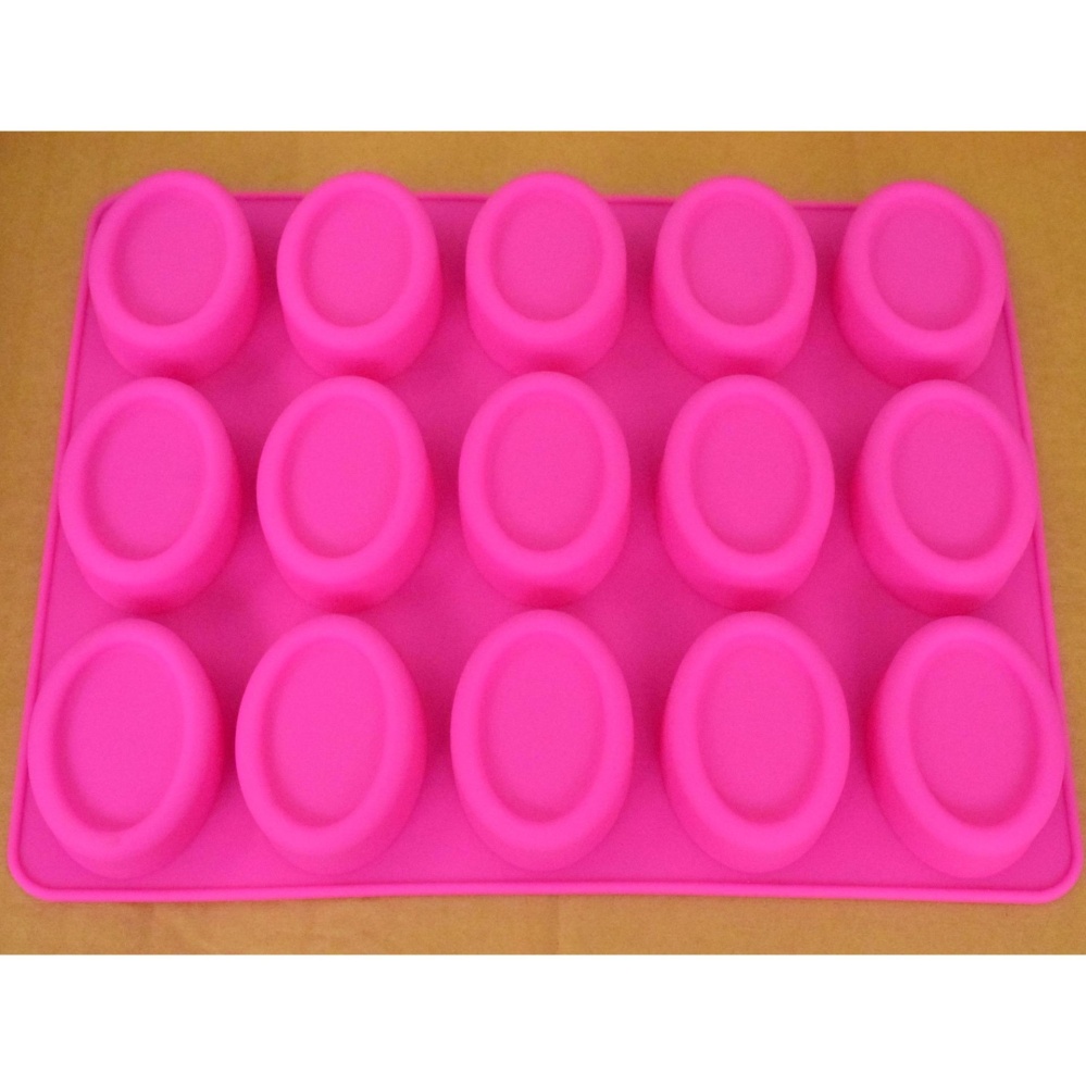 Freshyware แม่พิมพ์ซิลิโคน สบู่ นูน ทรงรี 15 หลุม พิมพ์วุ้น ทำน้ำแข็ง ทำเทียนหอม ทำเรซิน chocolate food grade