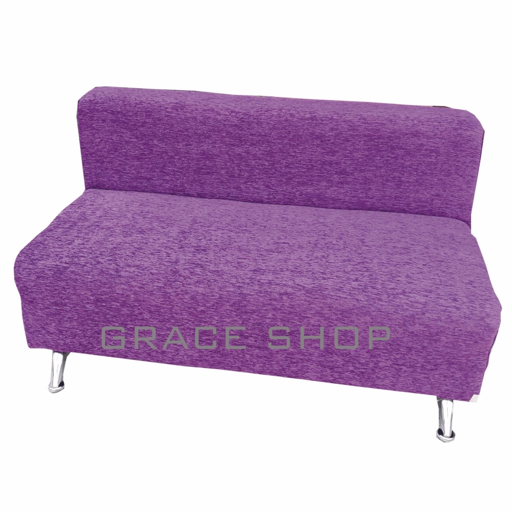 Grace shop โซฟาหุ้มด้วยผ้าหนา ยาว 1.20 ซม. รุ่น มีขาเหล็ก(ผ้าสีม่วง) Grace shop โซฟาหุ้มด้วยผ้าหนา ยาว 1.20 ซม. รุ่น มีขาเหล็ก(ผ้าสีม่วง)