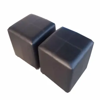 Grace Shop เก้าอี้ ทรงสตูล เบาะสี่เหลี่ยม รุ่น แพ็กคู่ 2 ตัว Stool 2 (สีดำ)