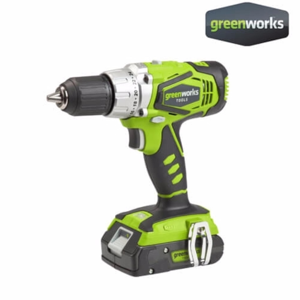 GREENWORKS สว่านโรตารี่ ขนาด 24V พร้อมแบตเตอรี่และแท่นชาร์จ สว่าน เครื่องมือไฟฟ้า