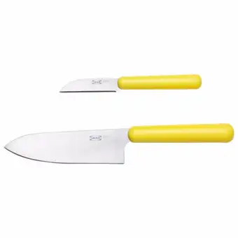 IKEA ชุดมีดทำครัว 2 ชิ้น ด้ามเหลือง IKEA ชุดมีดทำครัว 2 ชิ้น ด้ามเหลือง