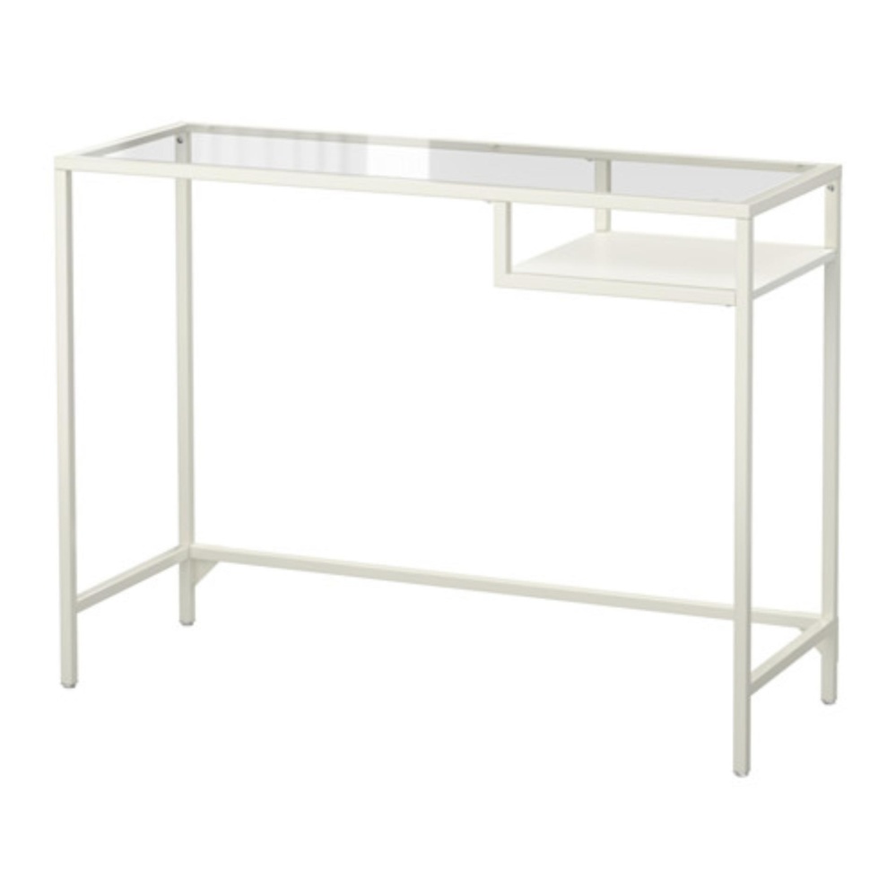 IKEA โต๊ะแล็บท๊อป VITTSJÖ 100 x 36 ซม. (ขาว,แก้ว) IKEA โต๊ะแล็บท๊อป VITTSJÖ 100 x 36 ซม. (ขาว,แก้ว)