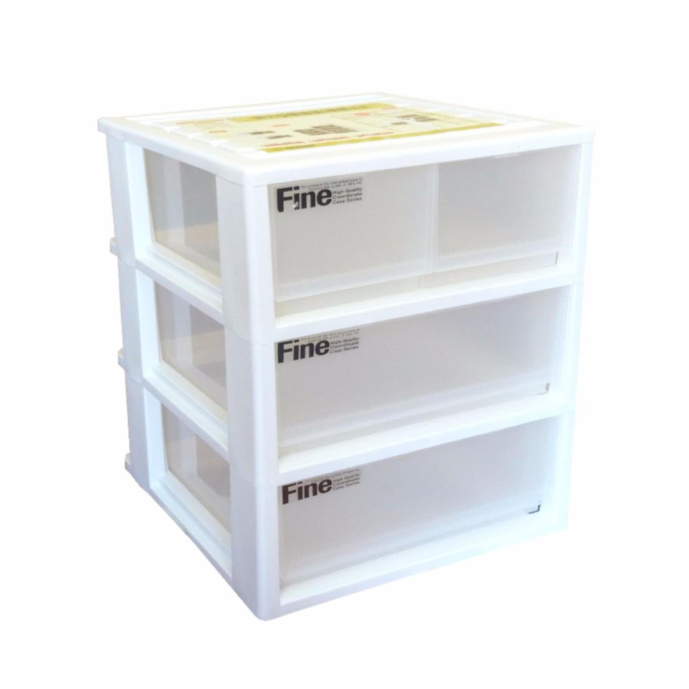 Keyway กล่องลิ้นชัก 3 ชั้น 4 ช่อง ขนาด 42.1 x 35.8 x 64.6 cm รุ่น LR-30