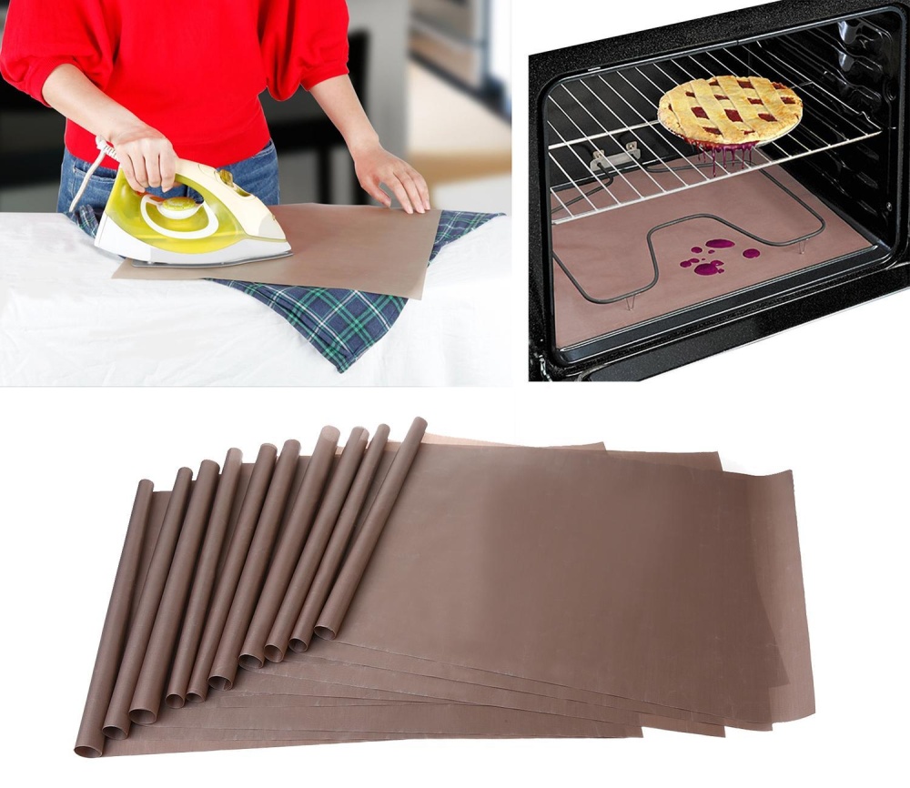 Koklopo 10 24 ผืน PTFE แผ่นเทฟลอน, รีดร้อนถ่ายโอนแผ่น 16X20 "ทนความร้อนได้แผ่น 100% Non Stick ปกป้องเหล็กและบริเวณที่ทำงาน - INTL