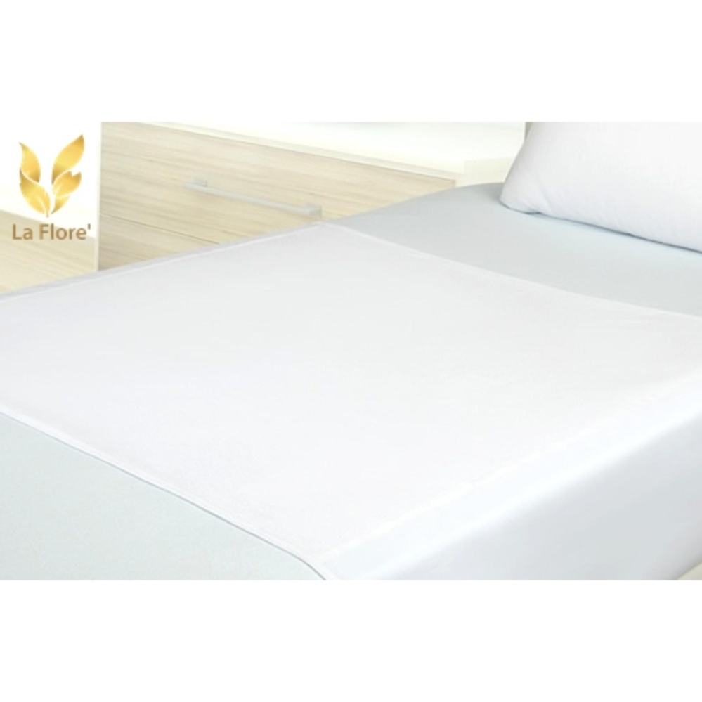 LaFlore' ผ้าขวางเตียง ผ้ายกตัวผู้ป่วย เนื้อผ้า Cotton สีขาว ขนาด 44 x 70 นิ้ว