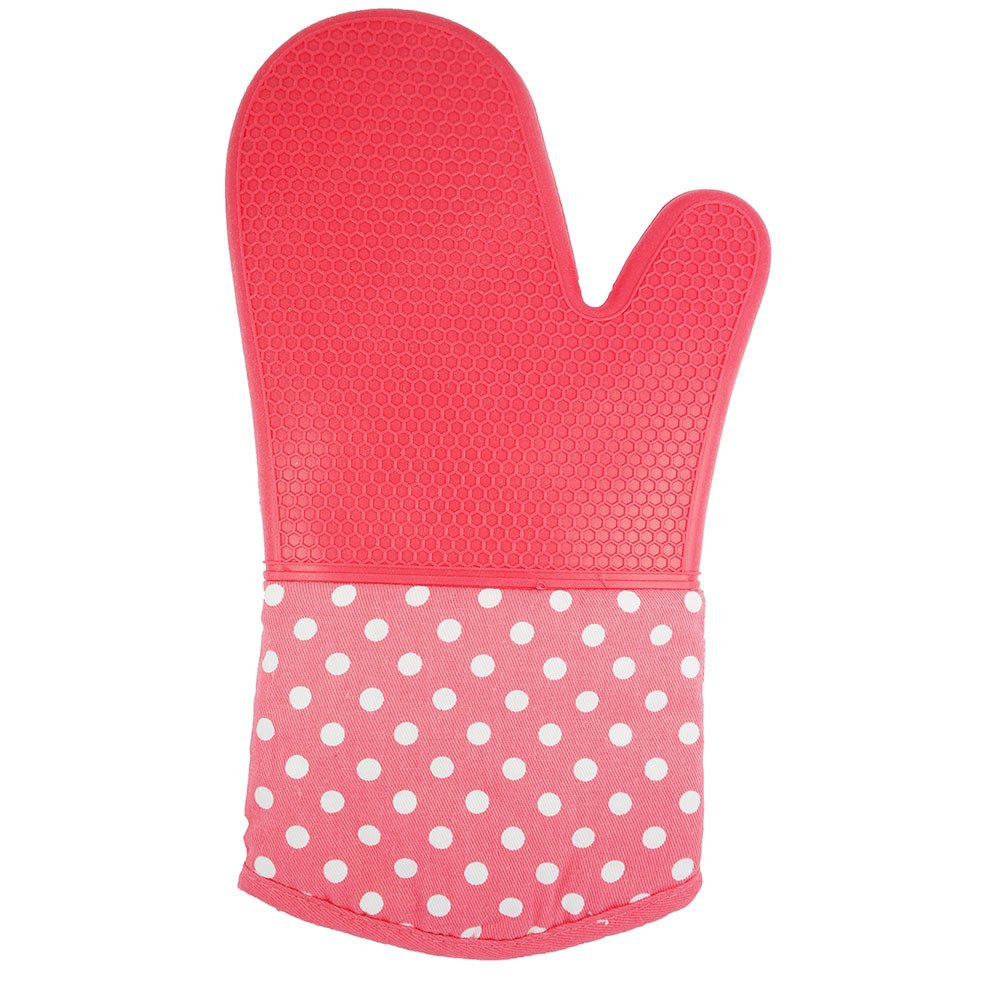 Lek and Love ถุงมือซิลิโคนกันความร้อน ขนาด 33 (สีแดง)
