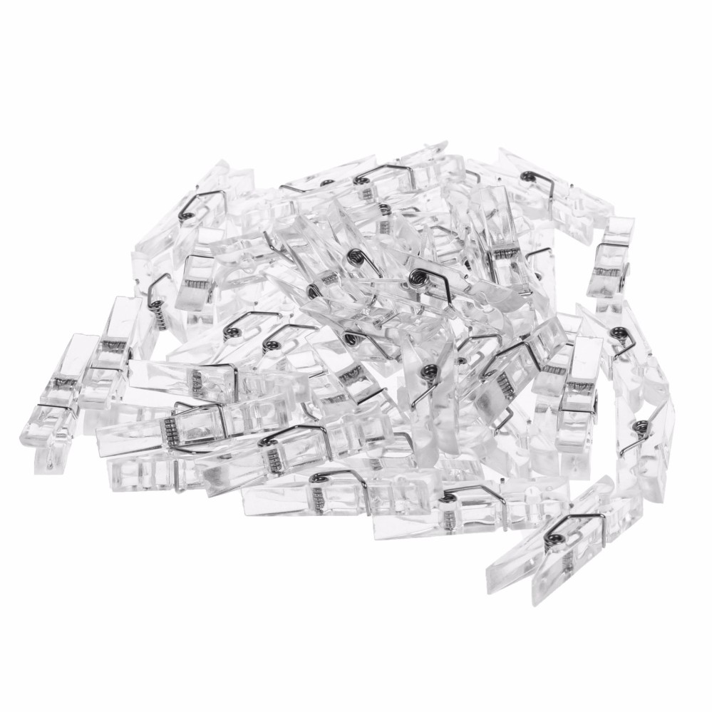 Lightning Power-50pcs Mini 3.5cm Plastic Clothes Clamps Clothpin, Multi-Function Photo Paper Peg Pin Craft Clip Bezel Clip White Red Plastic Clip New Patchwork Sewing Clip Positioning(Clear Color) Lightning Power-50pcs Mini 3.5cm Plastic Clothes Clamps Clothpin, Multi-Function Photo Paper Peg Pin Craft Clip Bezel Clip White Red Plastic Clip New Patchwork Sewing Clip Positioning(Clear Color)