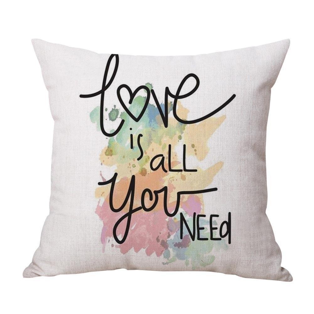 (Enter Our Store All Product Enjoy Free Shipping)Linen Cushion Cover Throw Waist Pillow Case Car Sofa Home Decor Valentine