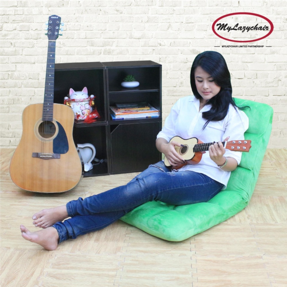 Mylazydesk โซฟาญี่ปุ่น เก้าอี้ญี่ปุ่น (รุ่นH03 สีเขียว 110cm) เบาะญี่ปุ่น เบาะรองนั่งสมาธิ เก้าอี้นั่งพื้น เบาะนั่งสมาธิ โซฟาญี่ปุ่น เก้าอี้เอนหลัง เก้าอี้พักผ่อน เบาะรองหลัง floor chair chair chsions