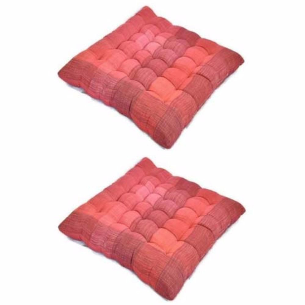 Nanapan Shop เบาะรองนั่ง ลายสก็อต แพ็ค 2 ชิ้น ขนาด 48x48 ซม. สีชมพู-แดง Nanapan Shop เบาะรองนั่ง ลายสก็อต แพ็ค 2 ชิ้น ขนาด 48x48 ซม. สีชมพู-แดง