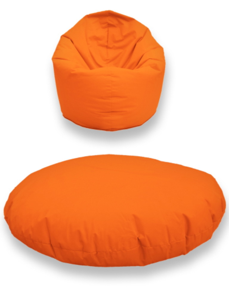 New Brand Bean Bag ทรงหยดน้ำ พร้อมที่วางเท้า ขนาด 60 x 70 cm - สีเทา